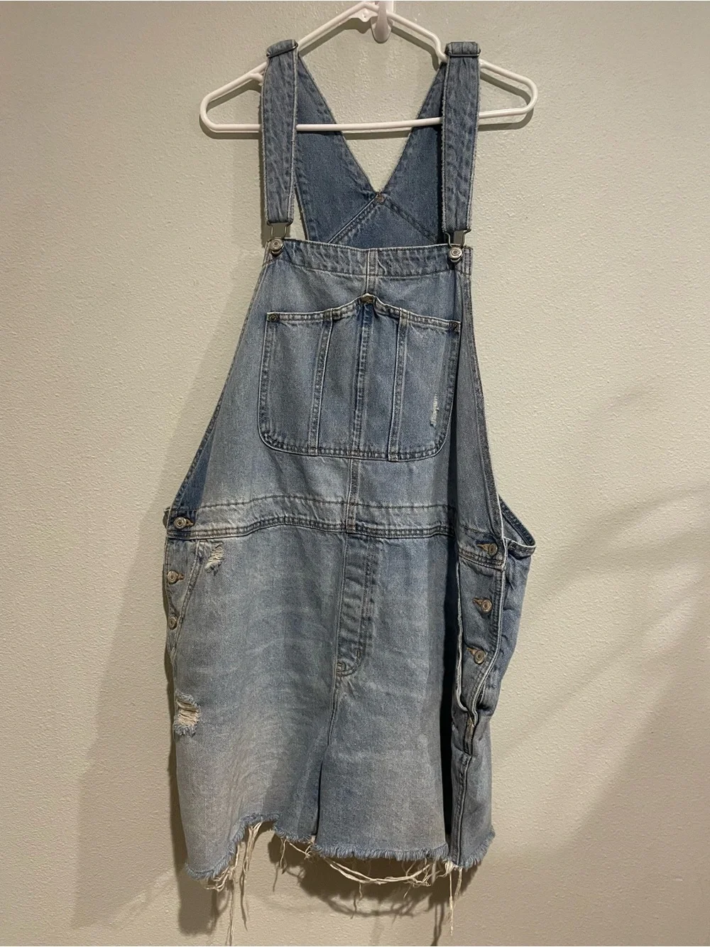 Old Navy Light Blue Denim Relaxed  Bib Overalls